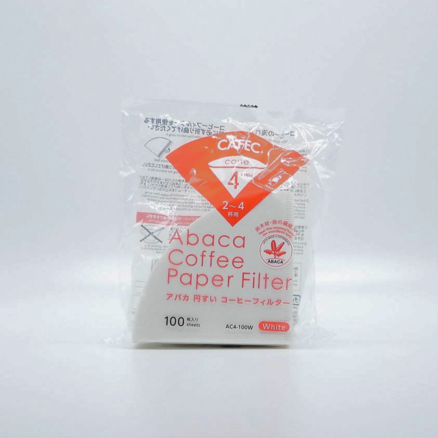 CAFEC Abaca Coffee Paper Filters (2-4 Cup, 100 pack)