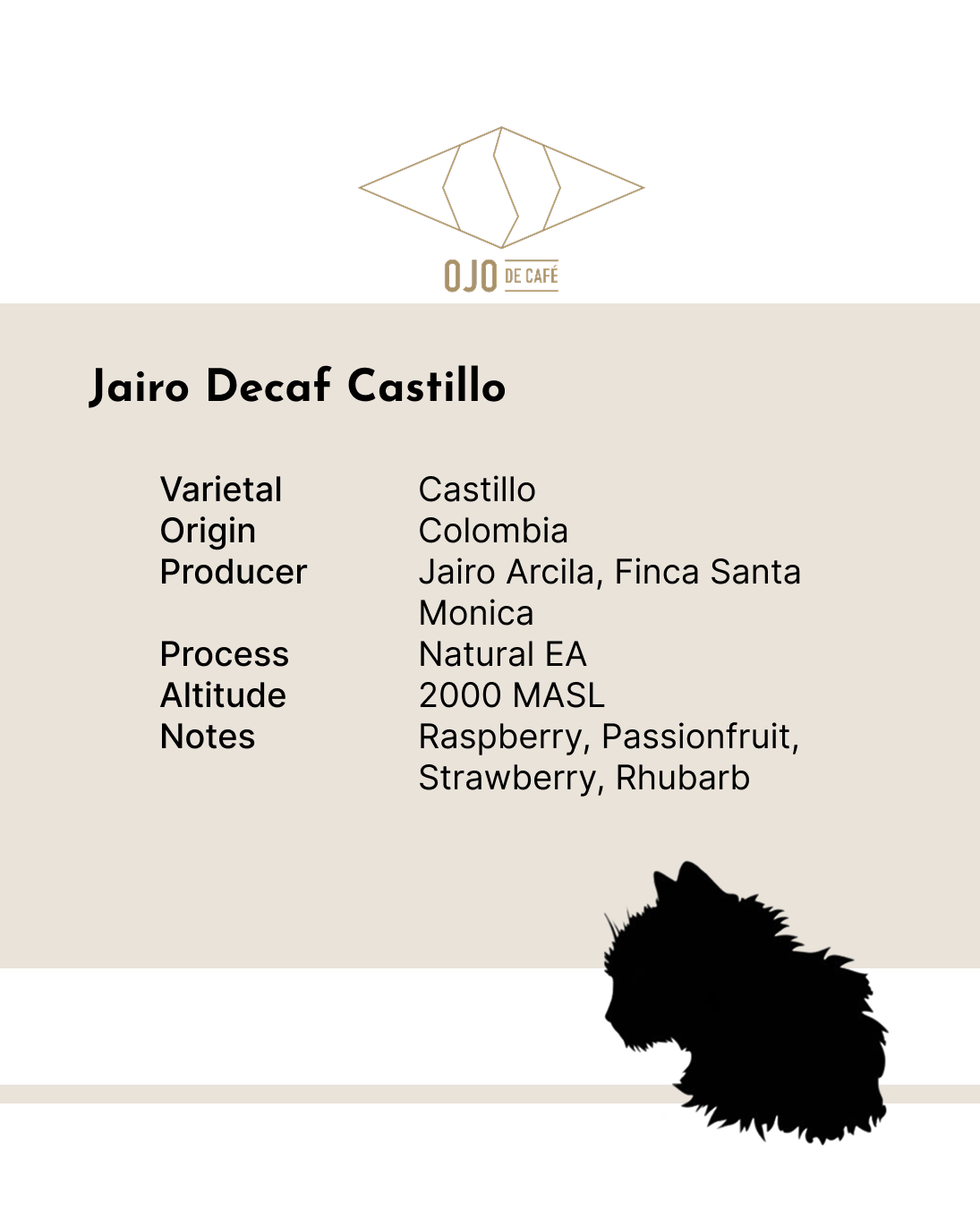 Ojo de Café - Jairo Arcila Castillo Decaf (200g)