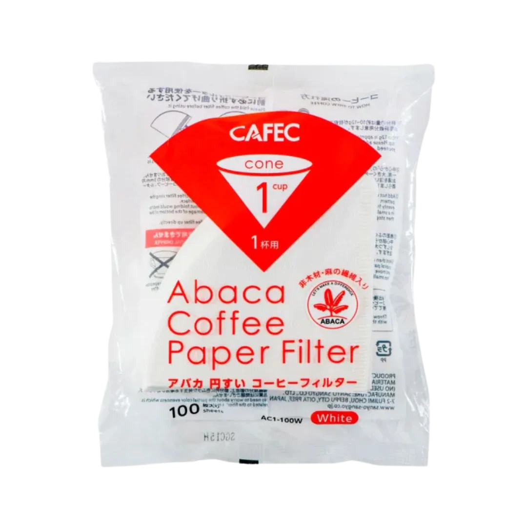 CAFEC Abaca Coffee Paper Filters (1 Cup, 100 pack)