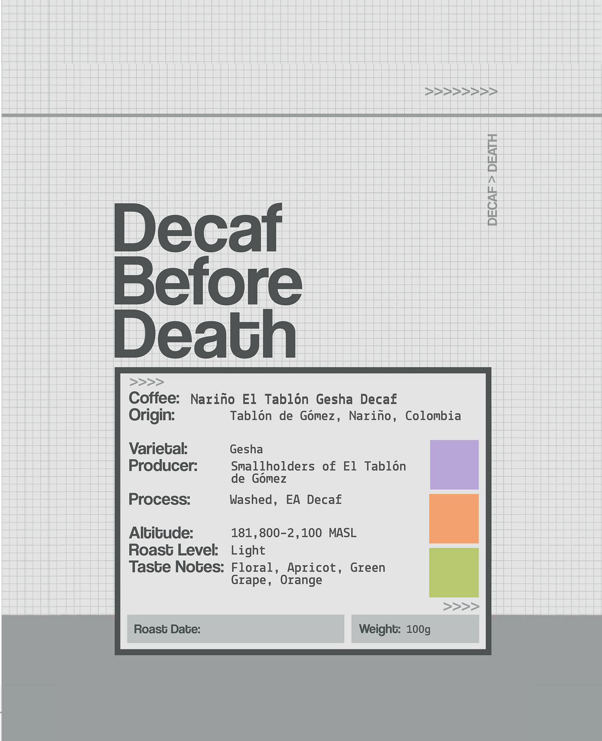 Decaf Before Death - El Tablón Gesha Decaf (100g)