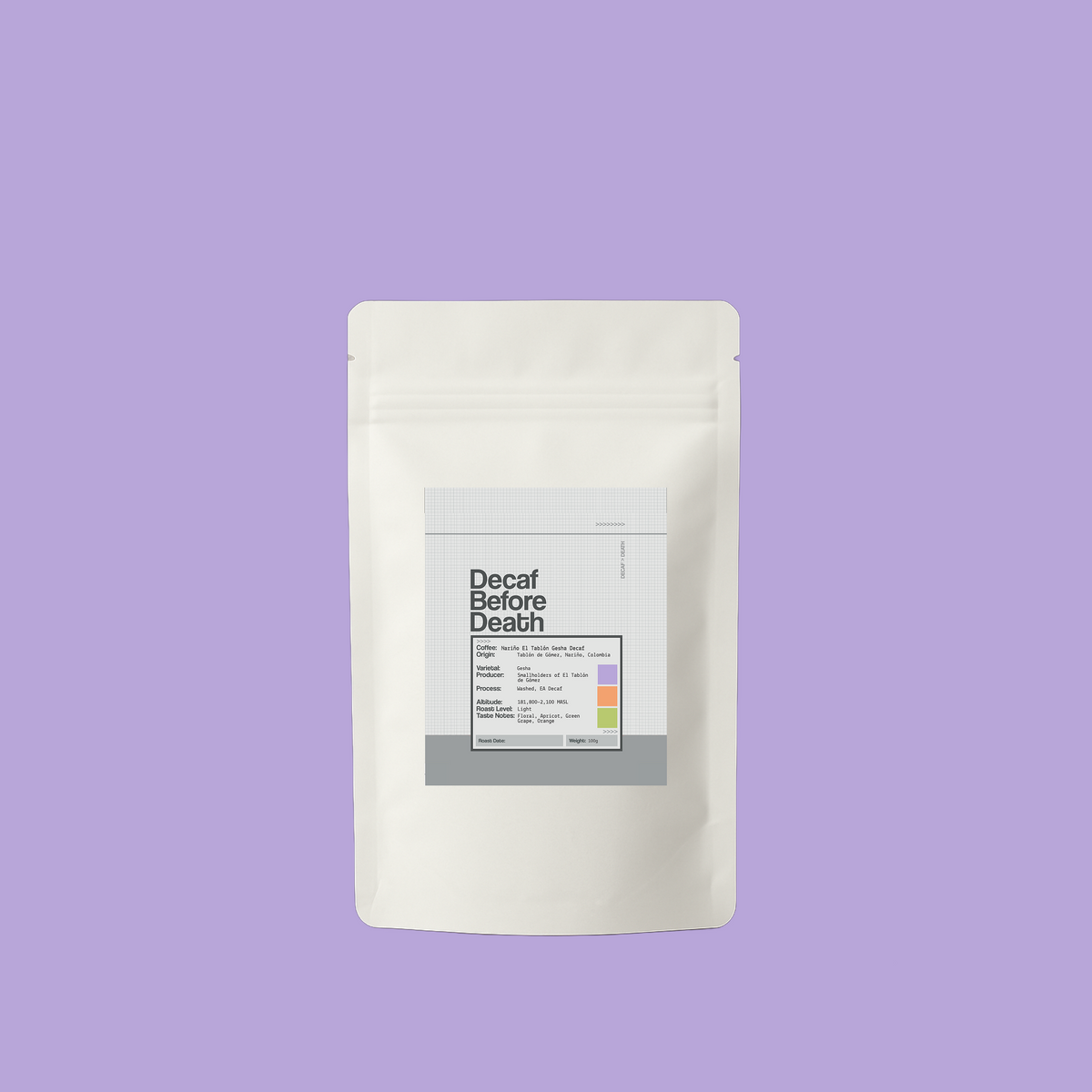 Decaf Before Death - El Tablón Gesha Decaf (100g)