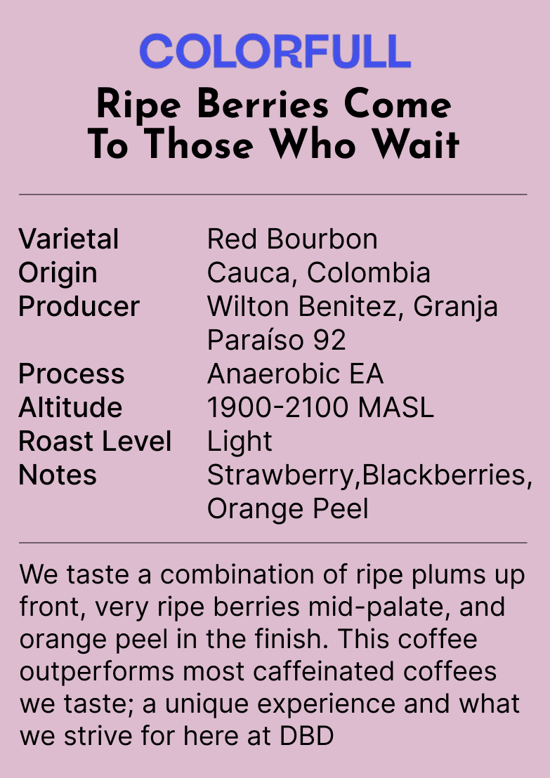 Colorfull - Ripe Berries Come To Those Who Wait  Decaf (250g)