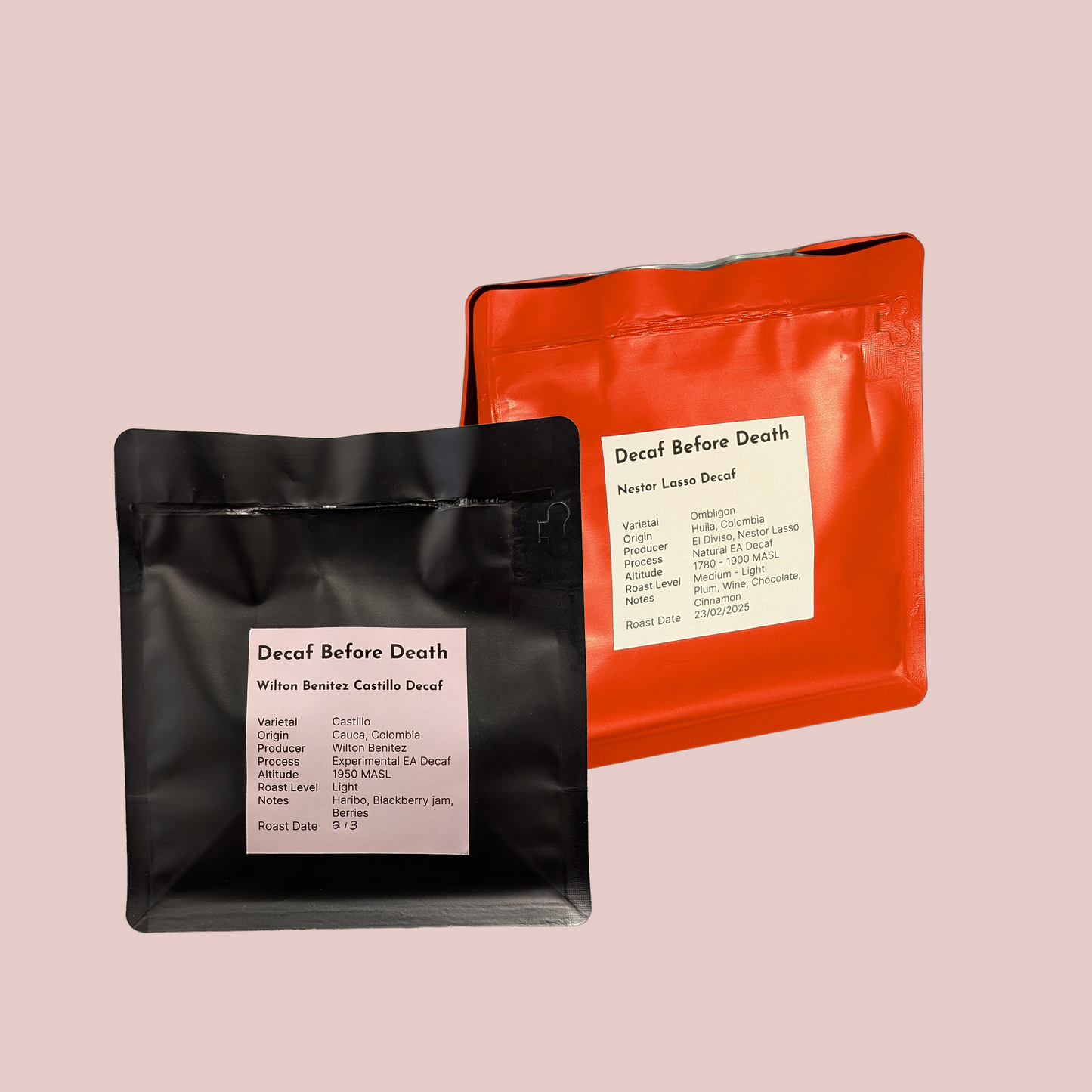 Decaf Before Death Bundle (Wilton Benitez & Nestor Lasso decaf, 100g each)