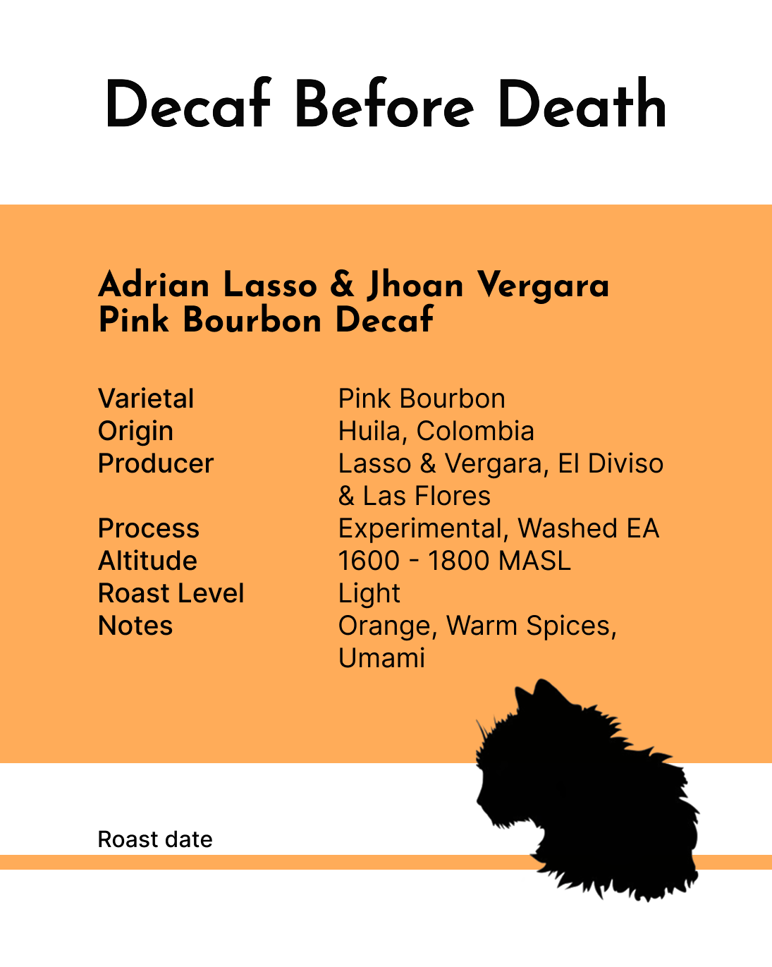 Decaf Before Death - Adrian Lasso & Jhoan Vergara Pink Bourbon Decaf (100g)