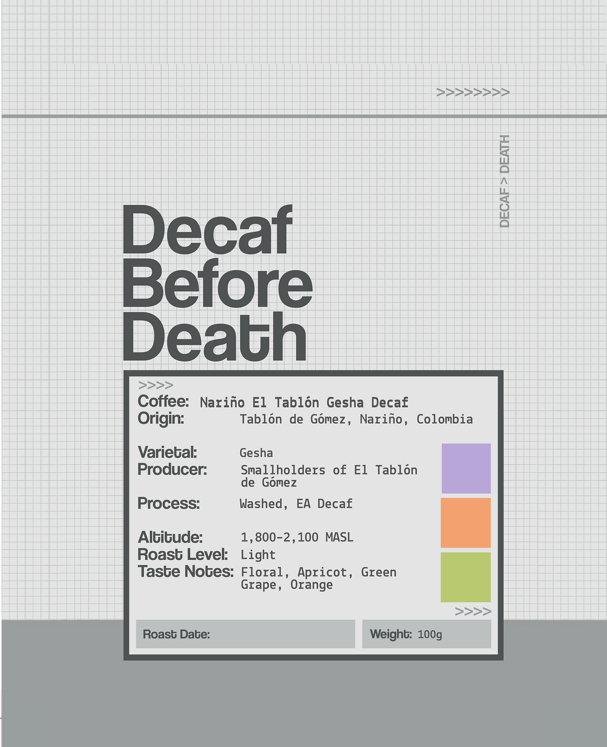 Decaf Before Death - El Tablón Gesha Decaf (100g)