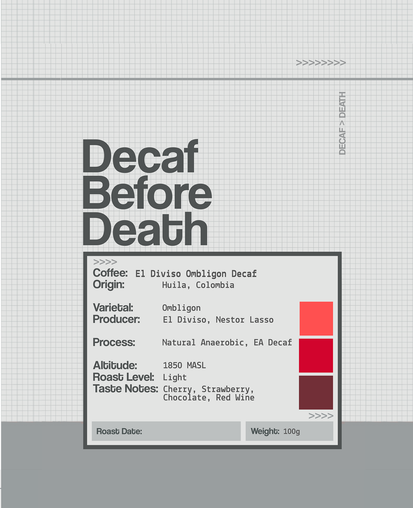 Decaf Before Death - El Diviso Ombligon Decaf (100g)