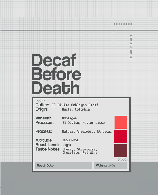 Decaf Before Death - El Diviso Ombligon Decaf (100g)