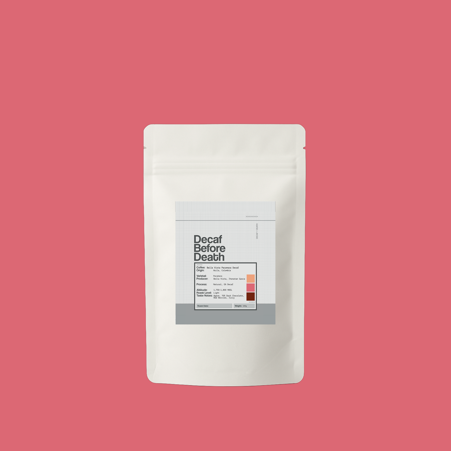 Decaf Before Death - Bella Vista Pacamara Decaf (100g)