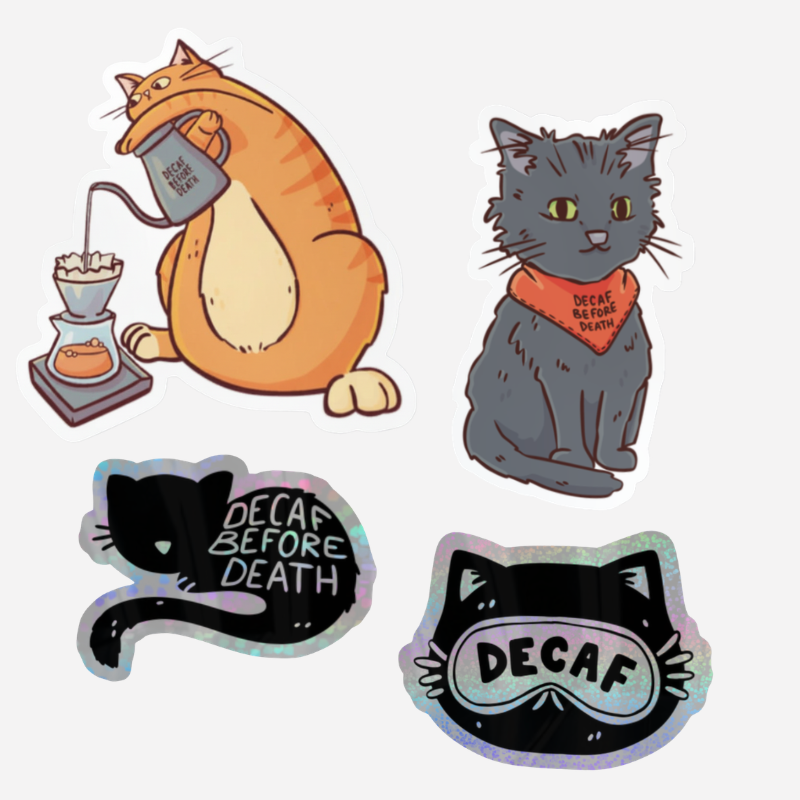Decaf Before Death sticker pack