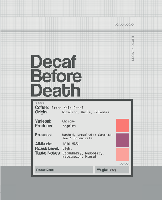 Decaf Before Death - Nogales - Fresa Kalo Decaf (100g)